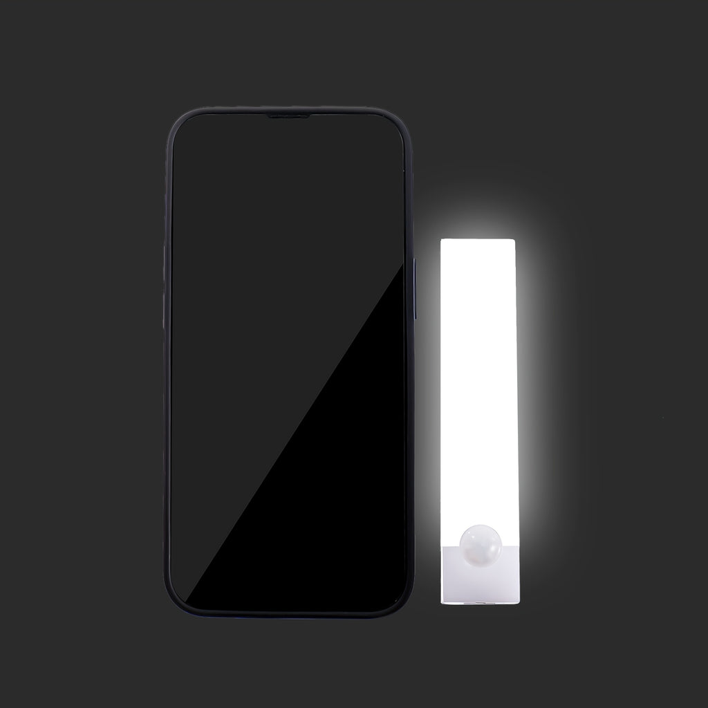 1pc Wireless LED Under Cabinet Light with Motion Sensor, Ultra-Thin Magnetic Strip, USB Rechargeable, PVC Lamp Body, Indoor LED Lighting for Kitchen, Stairs, Hallway, Wardrobes - Ideal for Christmas & Thanksgiving Gifts