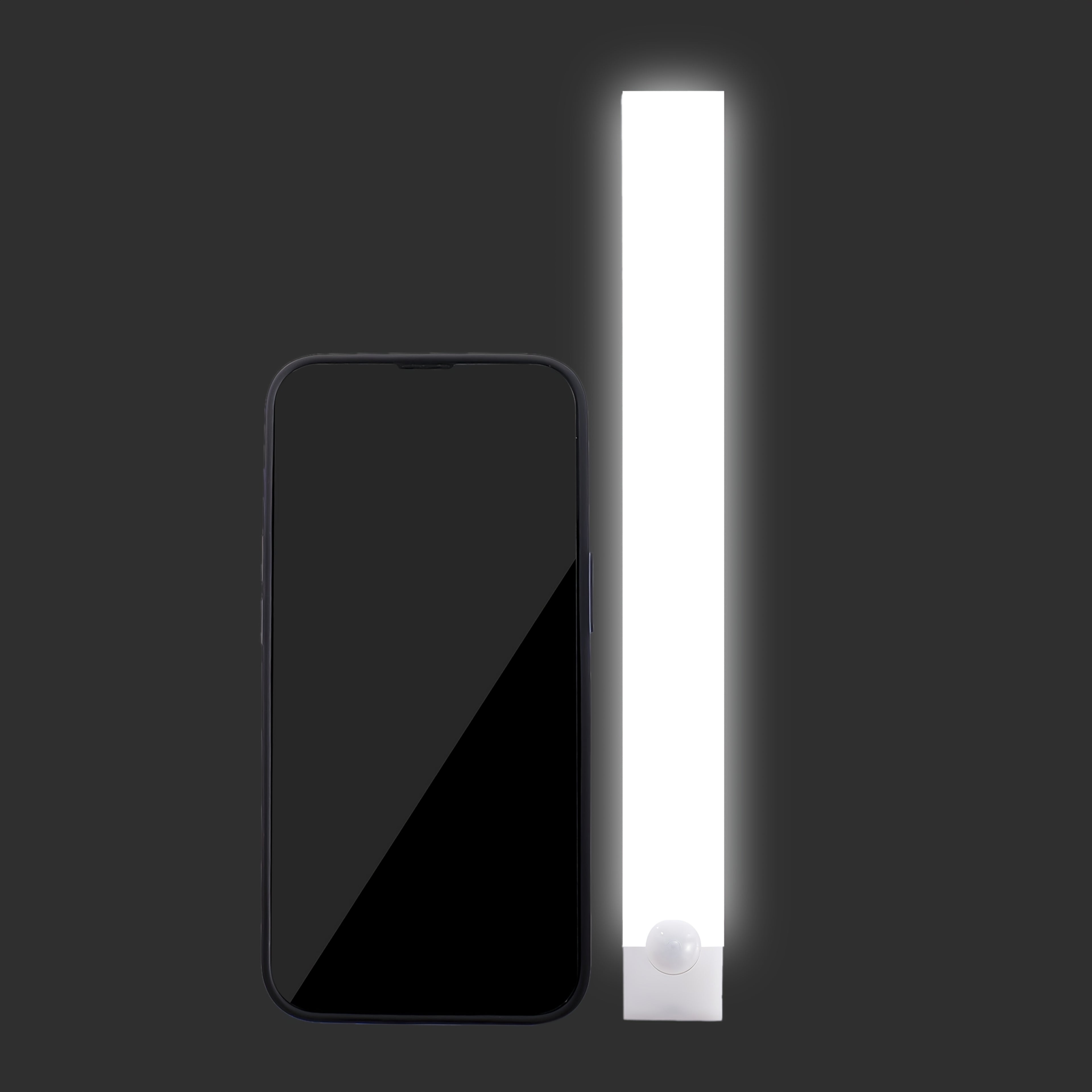 1pc Wireless LED Under Cabinet Light with Motion Sensor, Ultra-Thin Magnetic Strip, USB Rechargeable, PVC Lamp Body, Indoor LED Lighting for Kitchen, Stairs, Hallway, Wardrobes - Ideal for Christmas & Thanksgiving Gifts