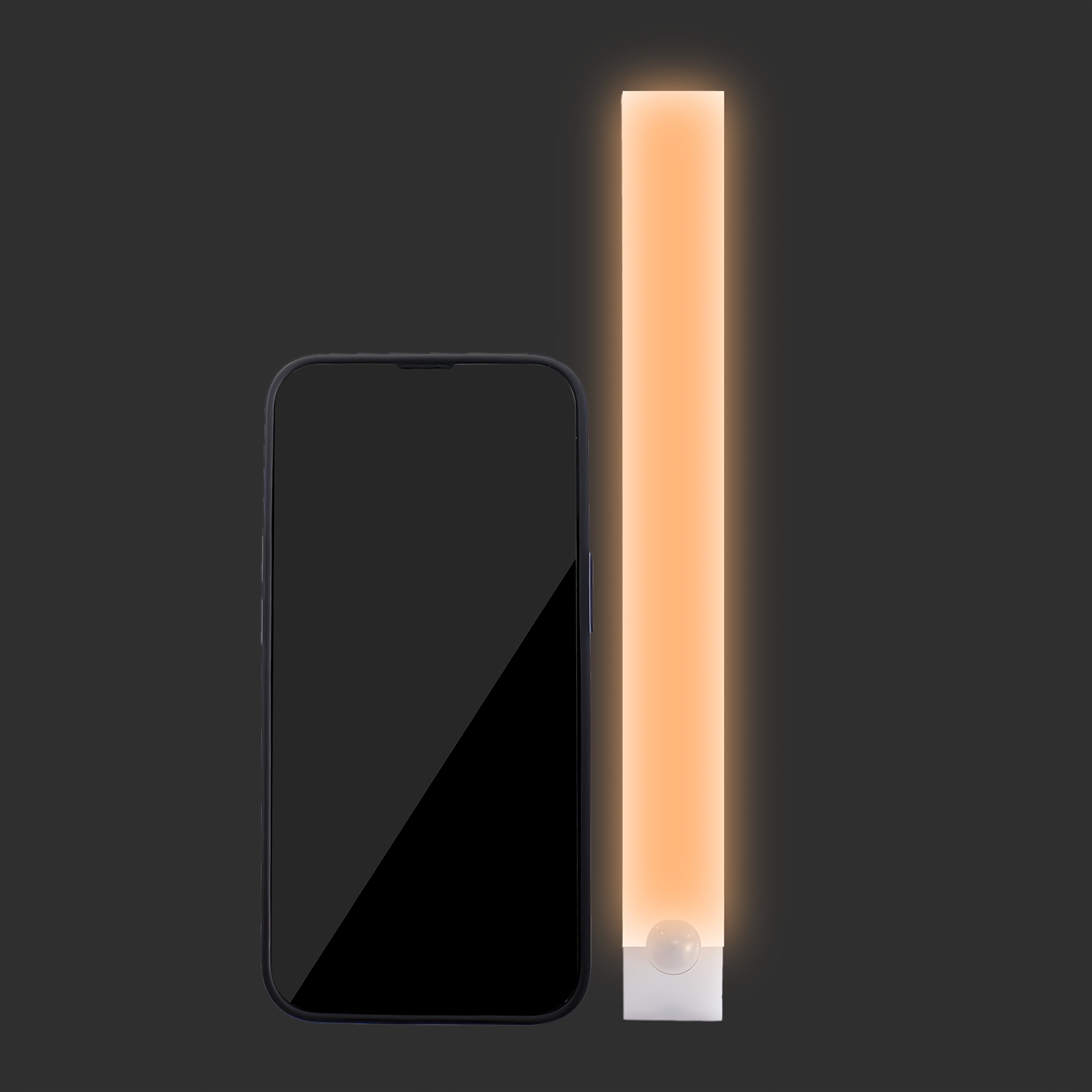 1pc Wireless LED Under Cabinet Light with Motion Sensor, Ultra-Thin Magnetic Strip, USB Rechargeable, PVC Lamp Body, Indoor LED Lighting for Kitchen, Stairs, Hallway, Wardrobes - Ideal for Christmas & Thanksgiving Gifts