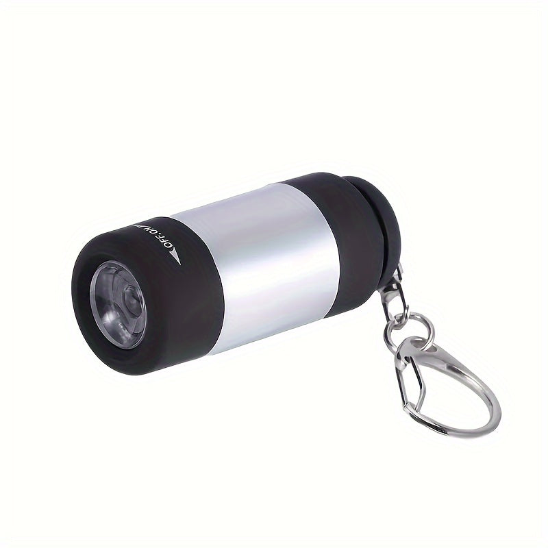 USB Rechargeable Portable Flashlight Keychain Mini Torch Camping Ultra Bright Lamp Outdoor Supplies,  Travel Flashlight, Mini Lantern, Compact Design, Hikers, Outdoor Enthusiasts