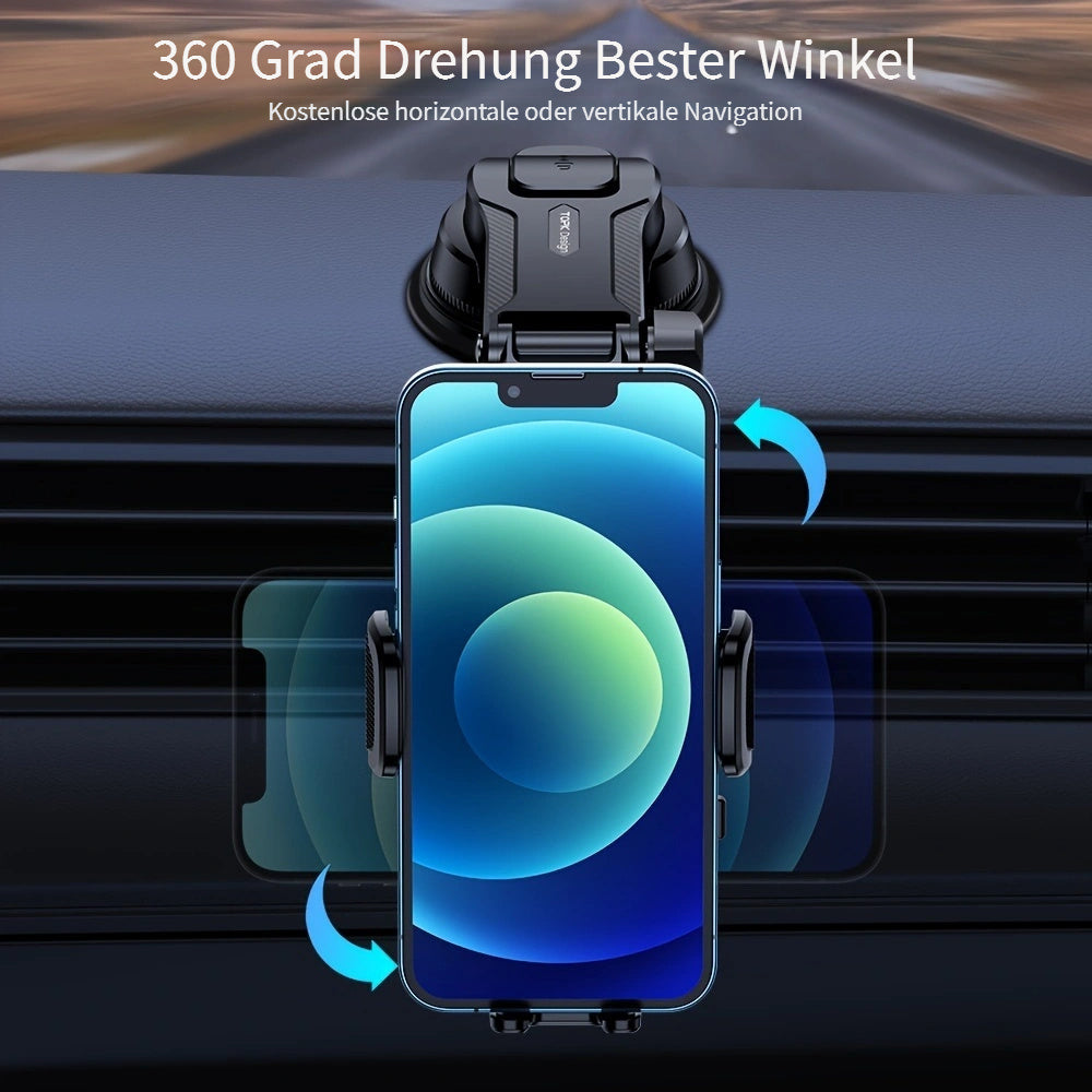 D38-C Car Phone Holder Mount by TOPK, Enhanced Adjustable Cell Phone Holder for Car Dashboard, Works with All Phones in Both Horizontal And Vertical Positions