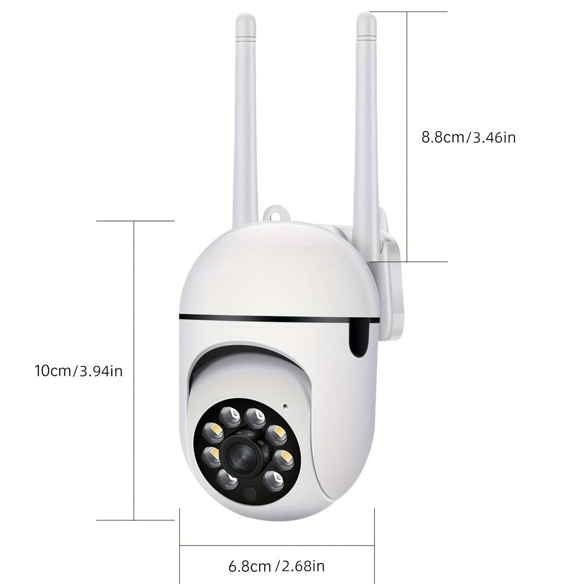 1pc Full-Color Night Vision Wireless WiFi Camera | 1080P Full HD, Dual-Use Indoor/Outdoor, 2-Way Audio, PTZ Technology, Smart Home Security, Motion Tracking, Suitable for Elderly and Pet Monitoring, Wall Hanging, Non