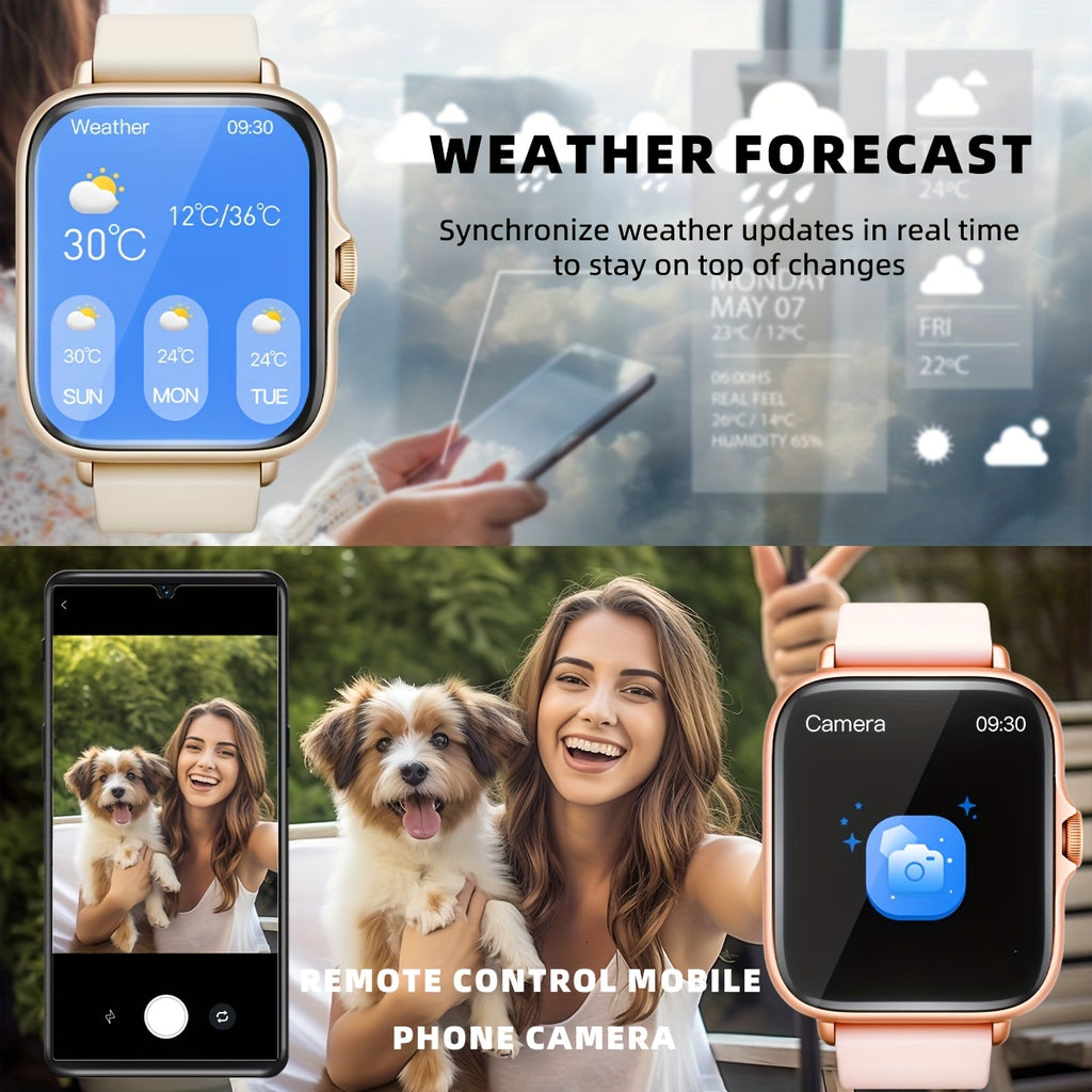 Sports Smart Watch, 1. 83'' Full Touch Screen Display with Message, Answer Make Call Smartwatch, Sleep Monitoring, Sports Pedometer, Information Alerts, for iPhone Android Phones, Smartbands Fitness Watch for Women Men Friend