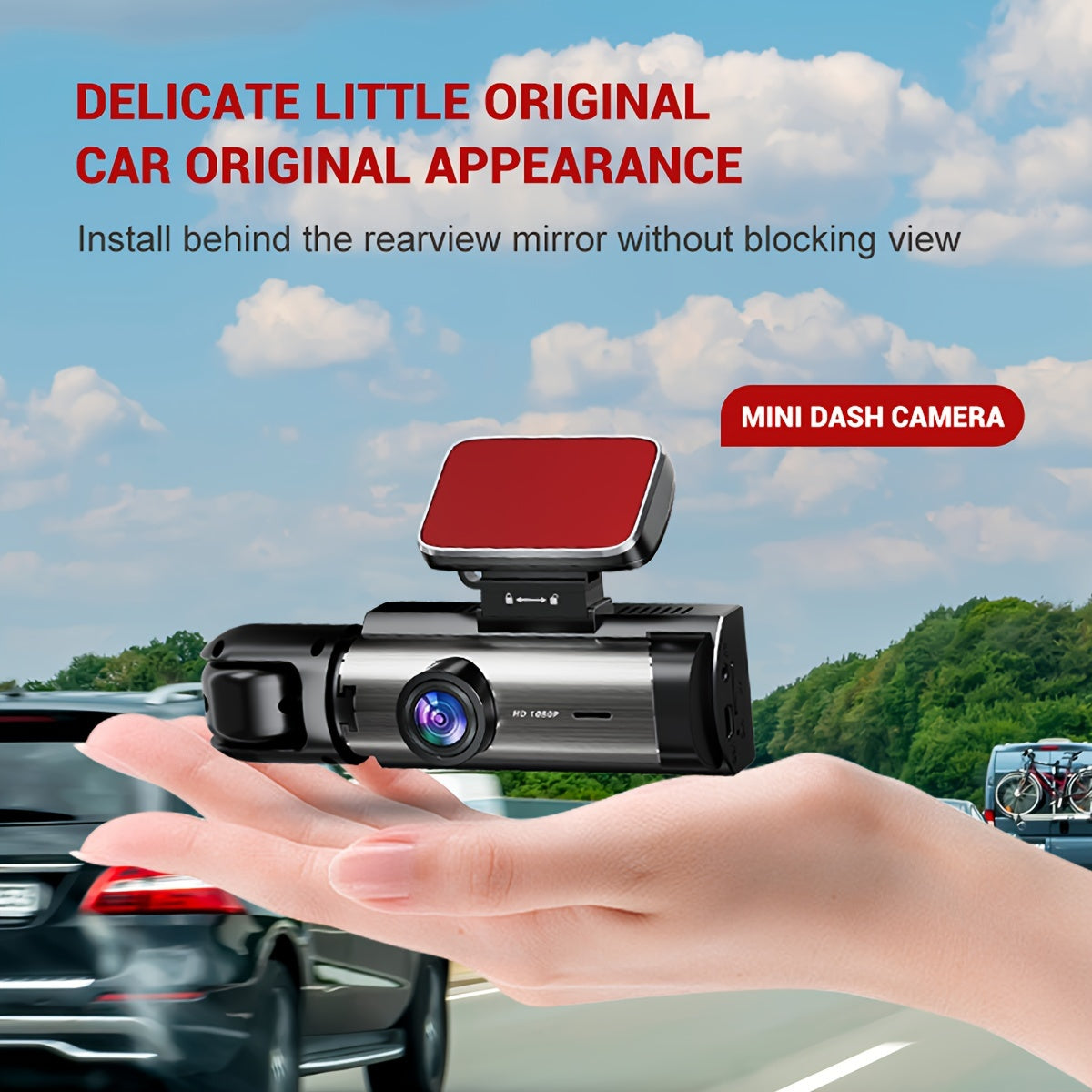NTTAMHM Dual Camera Dash Cam with 3.16" IPS Screen, IR Night Vision, Loop Recording, Wide Angle Lens, Motion Detection, View Angle, Dual Cameras, Car Dash Cam, Modern Car Accessory, Driving Enthusiasts