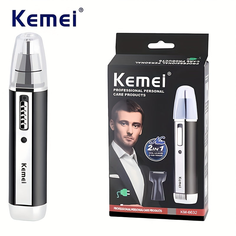 KM-6630 Four-In-One Professional Rechargeable Nose And Ear Hair Trimmer for Men'S Personal Grooming.