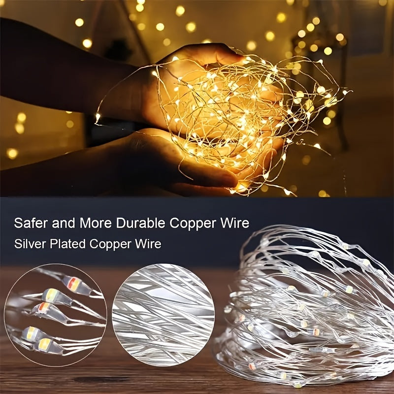 1pc String Lights for Bedroom, Party, Wedding, Christmas Halloween Decoration, 50/100LED
