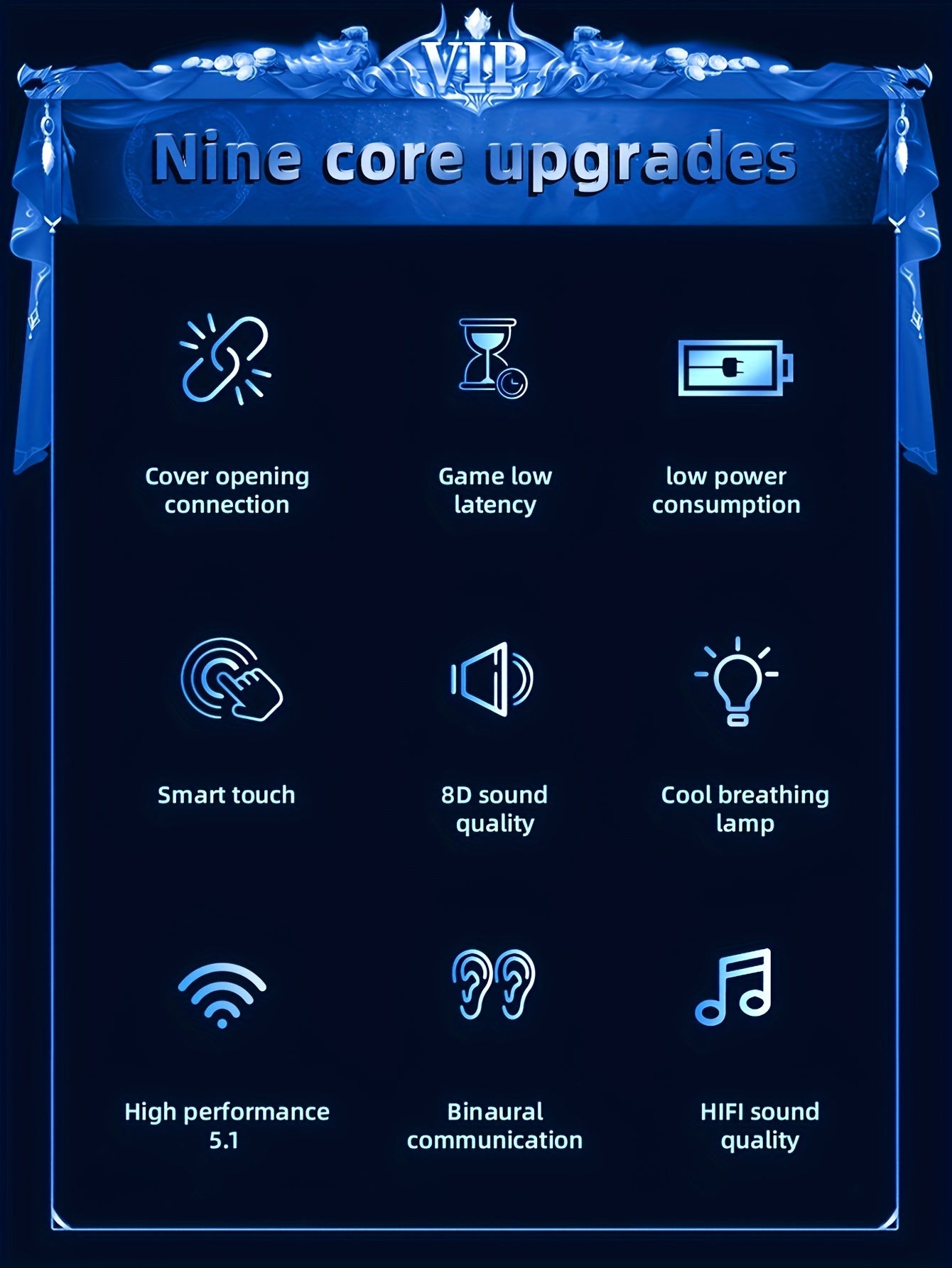 2025 Year New Wireless Earphones Headphones with LED Display Touch In-EarTWS Wireless Earbuds Sports Music Game Headset for IOS/Android