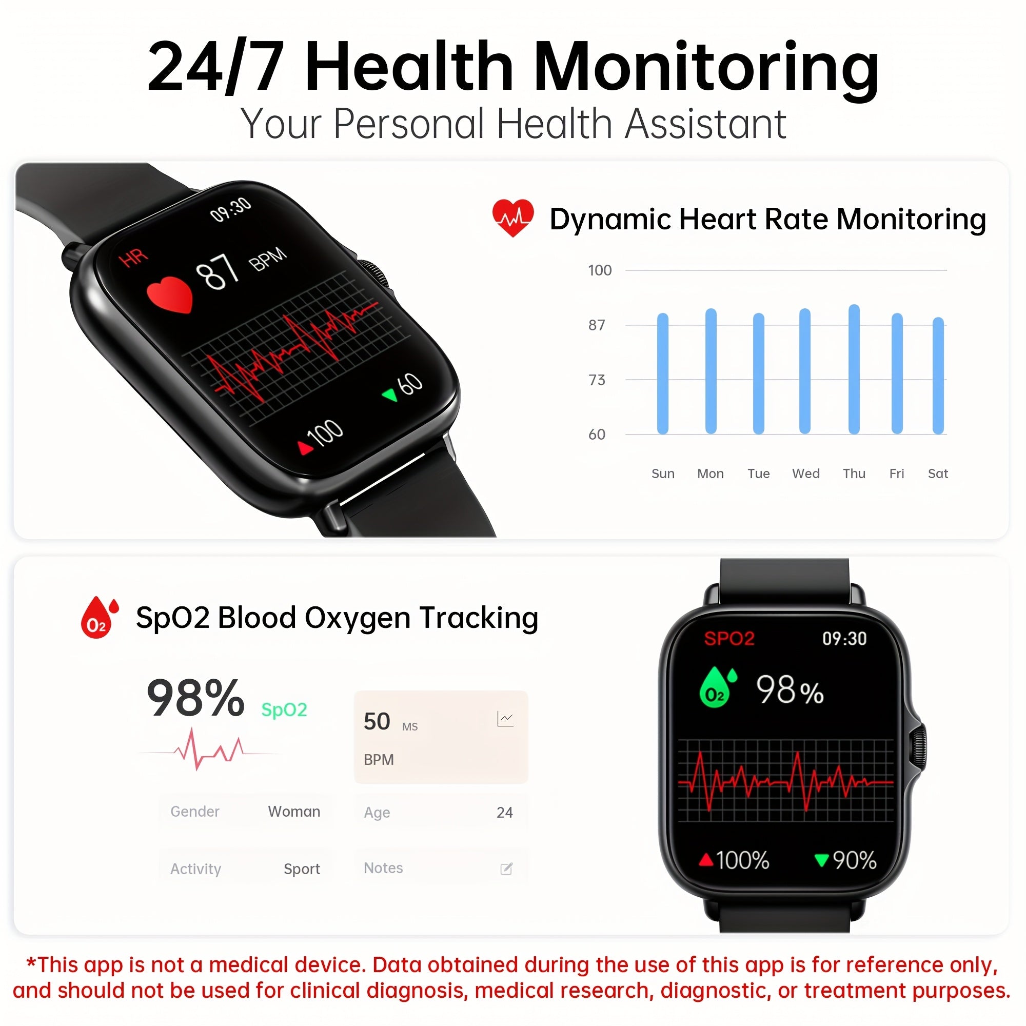 Sports Smart Watch, 1. 83'' Full Touch Screen Display with Message, Answer Make Call Smartwatch, Sleep Monitoring, Sports Pedometer, Information Alerts, for iPhone Android Phones, Smartbands Fitness Watch for Women Men Friend